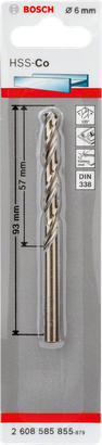Mũi khoan kim loại Bosch 6 mm HSS-Co